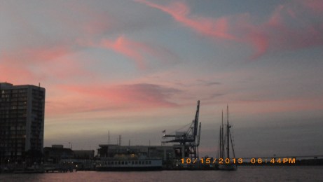 Charlestown Maritime Center with the Tall ships at dock