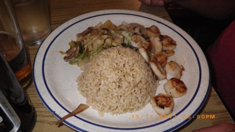 Scallops with fried rice