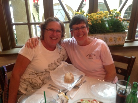 Jan E. stein and Lorraine Dolsen at Columbia Restaurant